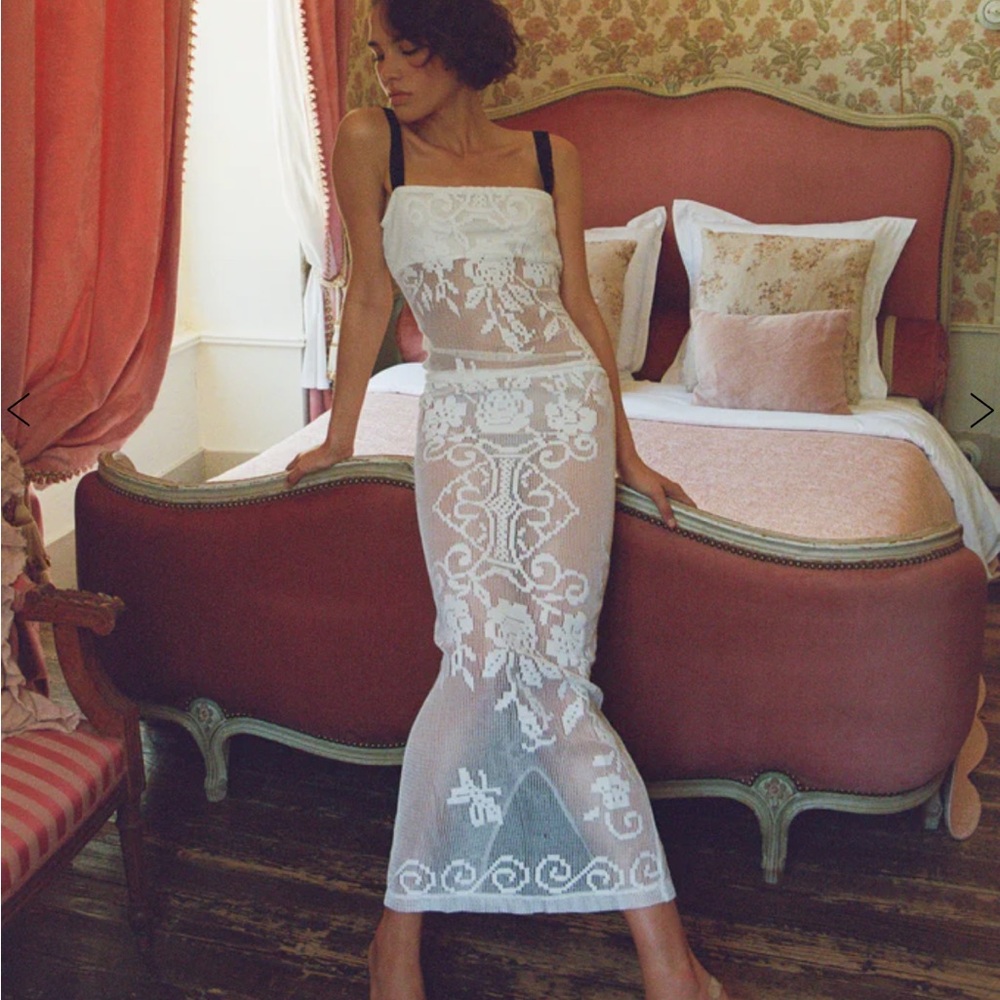 With Jean Saint Midi Skirt | White